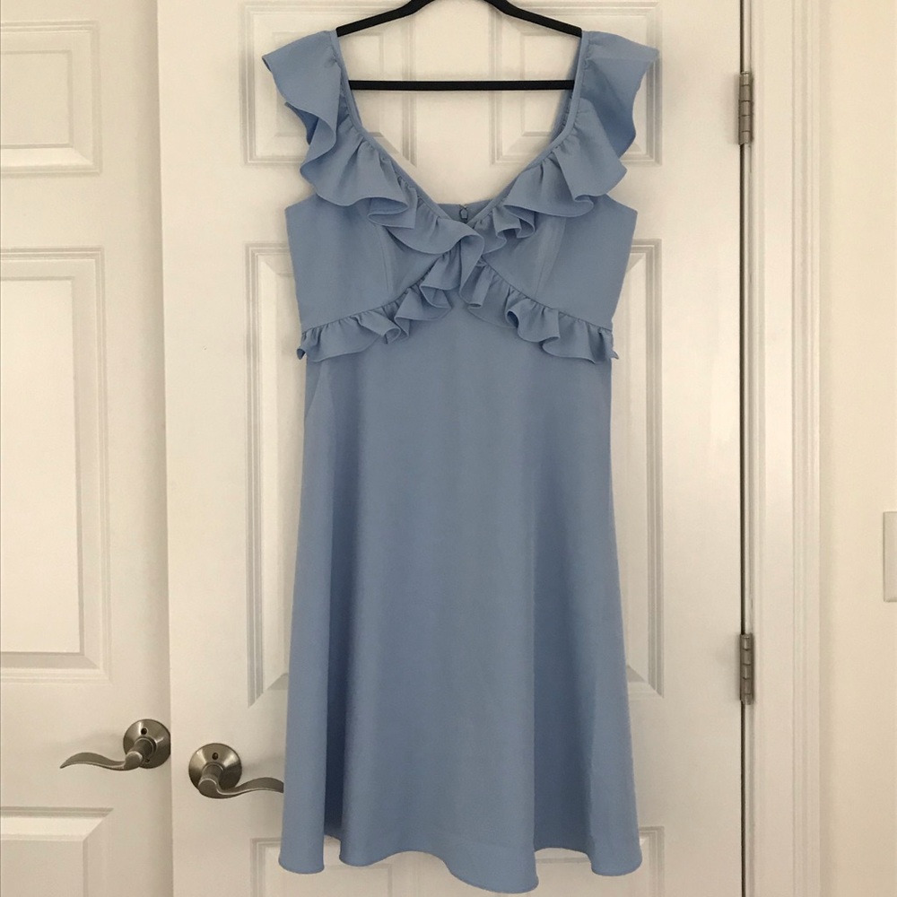 Chelsea28 Blue Ruffle Dress - Picture 6 of 9